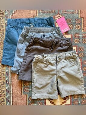 Cat & Jack 4-Pack Chino Shorts - Blue, Gray, Brown, Tan 4T